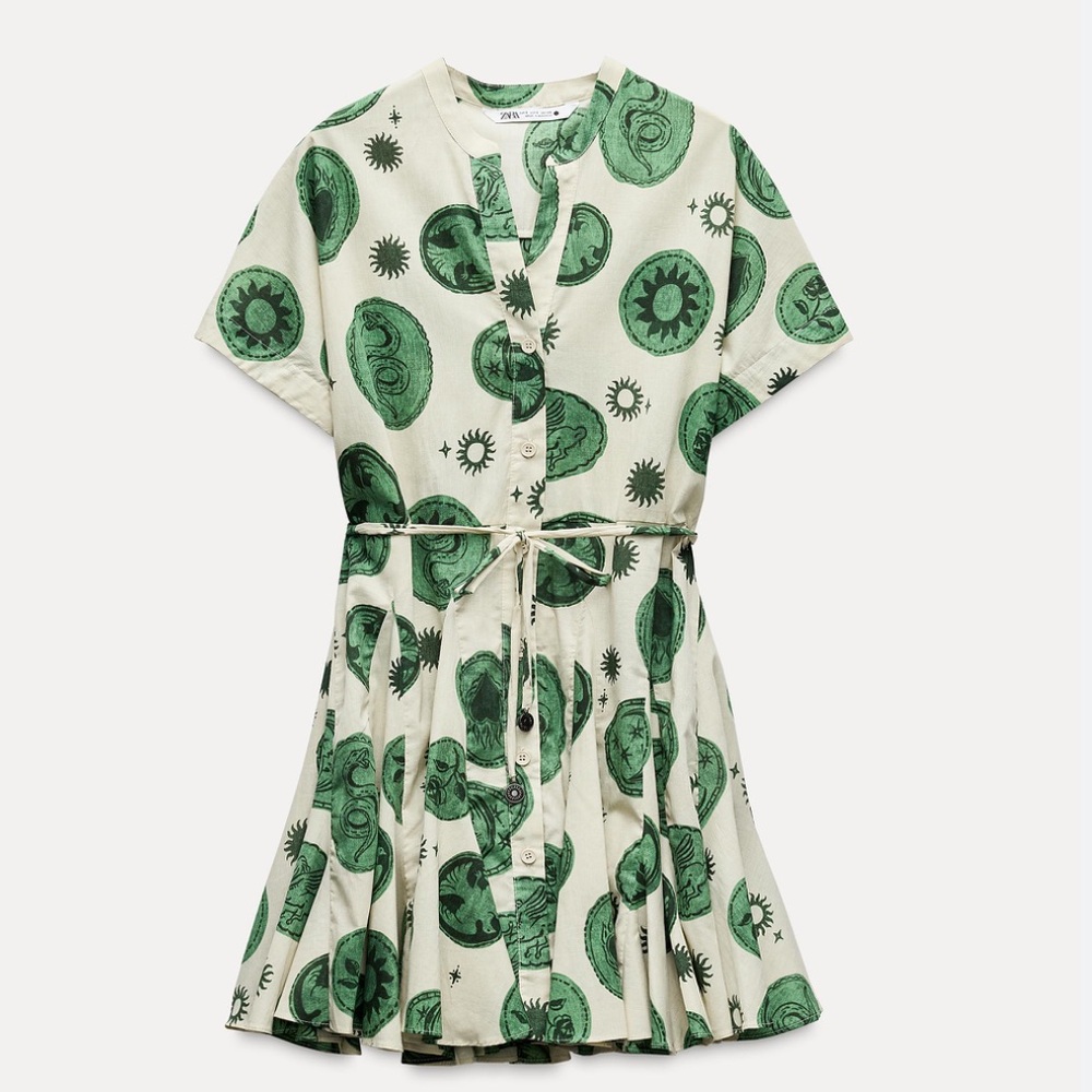 ZARA PRINTED SHORT DRESS - Picture 13 of 16